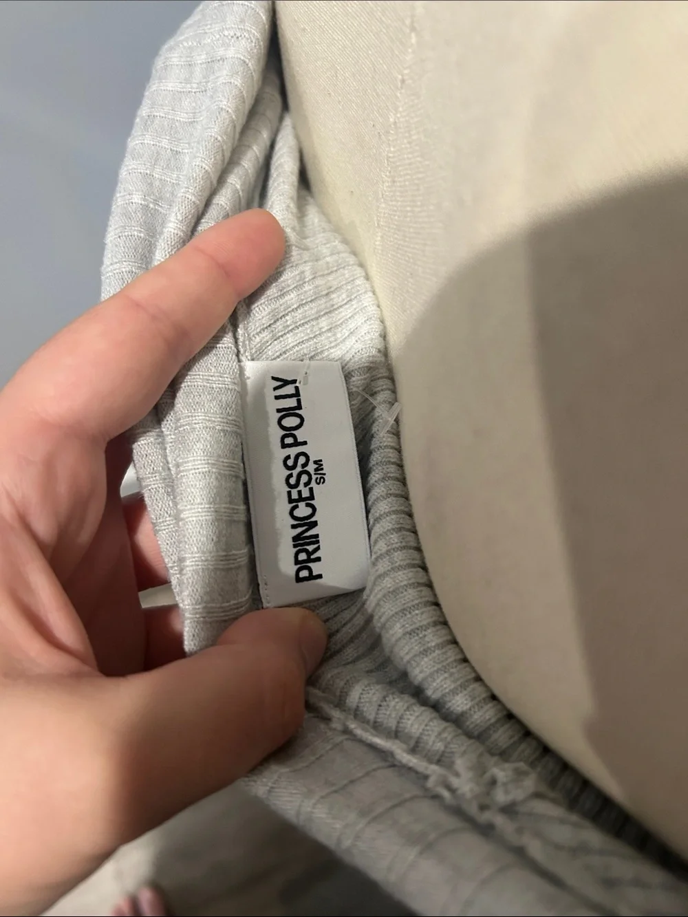 Princess Polly Morley Off Shoulder Sweater Grey Marle